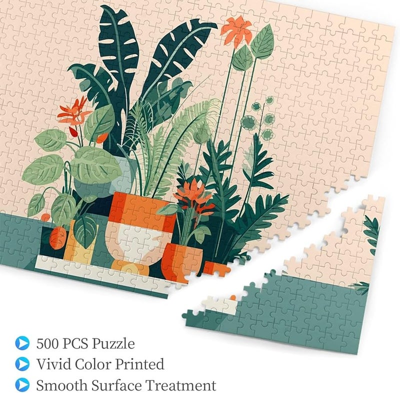 لغز بانوراما نبات أخضر كارتون فايا 500 قطعة لتزيين المنزل للكبار - Image 2